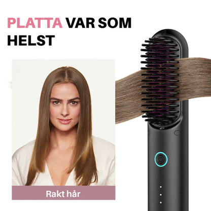 HairDo Pro™ - Bärbar Borste att Platta, Locka, Torka