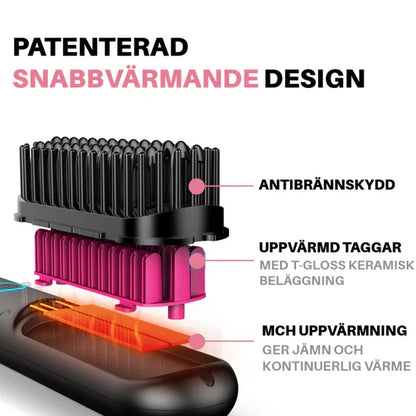 HairDo Pro™ - Bärbar Borste att Platta, Locka, Torka